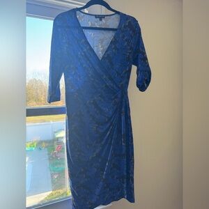 Elegant Blue Long Sleeve Dress